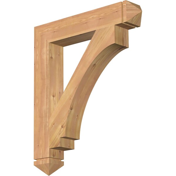 Ekena Millwork Imperial Arts & Crafts Smooth Bracket, Western Red Cedar, 5 1/2"W x 34"D x 40"H BKT06X34X40IMP03SWR - main